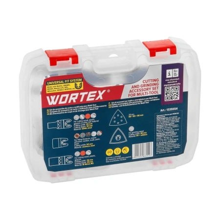 Набор аксессуаров для реноватора WORTEX 5 предметов в боксе (для резки/шлифовки), арт.1335554