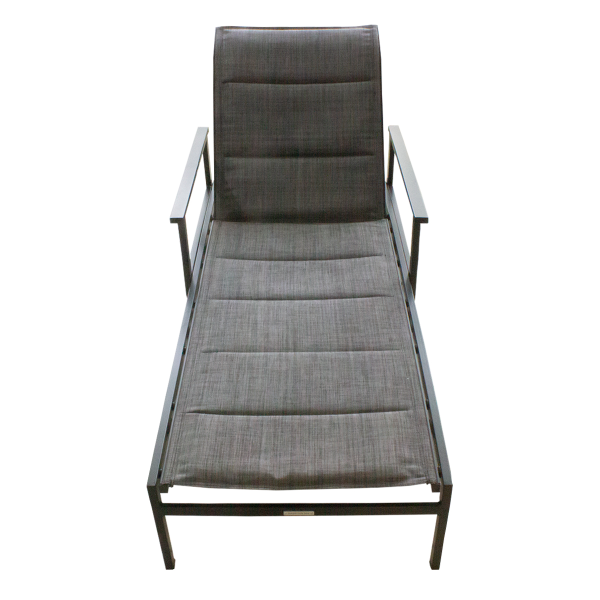 Шезлонг кровать SUNRISE с откидной спинкой 159,7х72,7х55 см серый JM-PS-T607
