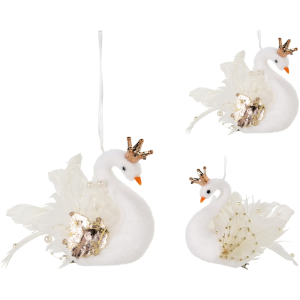 Украшение подвесное Лебедь 17 см 2 вида в ассортименте HC4611840 К