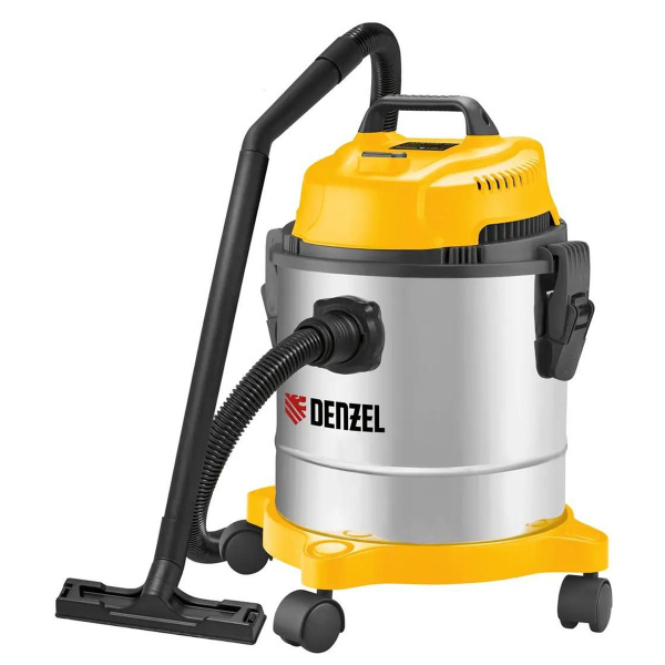 Пылесос строительный LVC15, 1200 Вт, бак 15 л, шланг 2 м// Denzel
