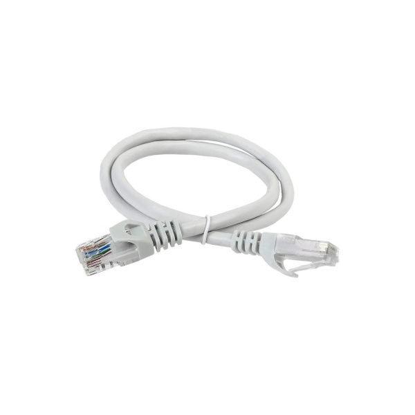 Патч-корд кабель UTP кат.5Е  1м, серый  ITK  PC01-C5EU-1M