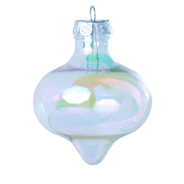 Украшение елочное подвесное MAGIC TIME Капля 8x7,8x10,5 см белый перламут 86909