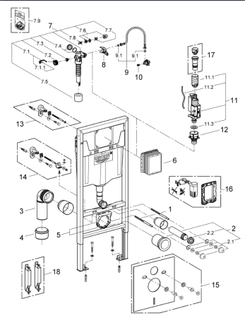 Система инсталляции Grohe DIY Набор  Solido 5-в-1 39418000
