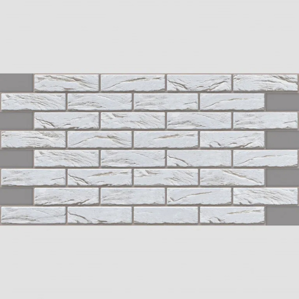 Панель ПВХ 0,4 кирпич "Лофт" белый 4627158788503