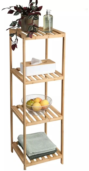 Стеллаж бамбуковый 4 полки 34х33х110 см KR8000090 К