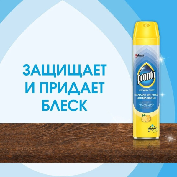 Полироль Pronto Антиаллерген для мебели и различных поверхностей 250мл