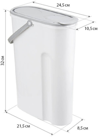 Контейнер для стирального порошка IDEA 5л смоки М 1240