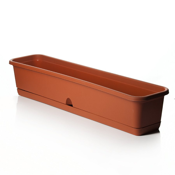 Ящик балконный IDEA 800мм с поддоном Терракотовый