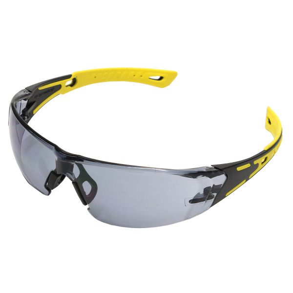 Очки защитные открытые, поликарбонатные, дымчатая линза, 2х комп.дужки// Denzel