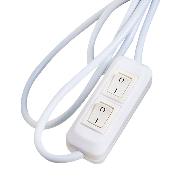 Лампа настольная белая с LED подсветкой у основания