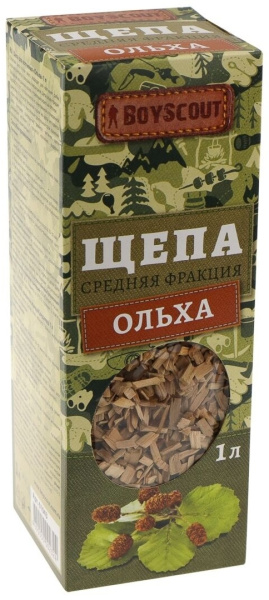 Щепа BOYSCOUT ольховая для копчения 1л