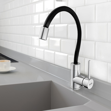Смеситель д/к Iddis Kitchen 360 K36SBJBi05 гибкий гусак чёрный