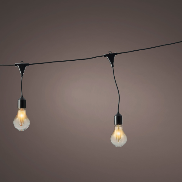 Электрогирлянда 950 см., 20 ламп белый теплый свет чер.кабель 220 В Indoor/Outdoor 490105 Kmg