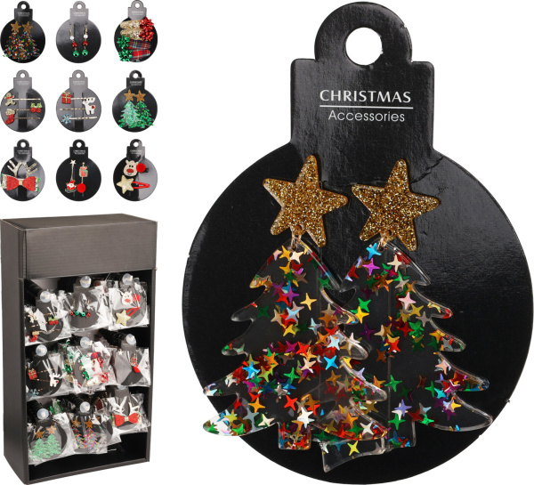 Серьги и заколки для волос новогодние в ассортименте AAE441920 К