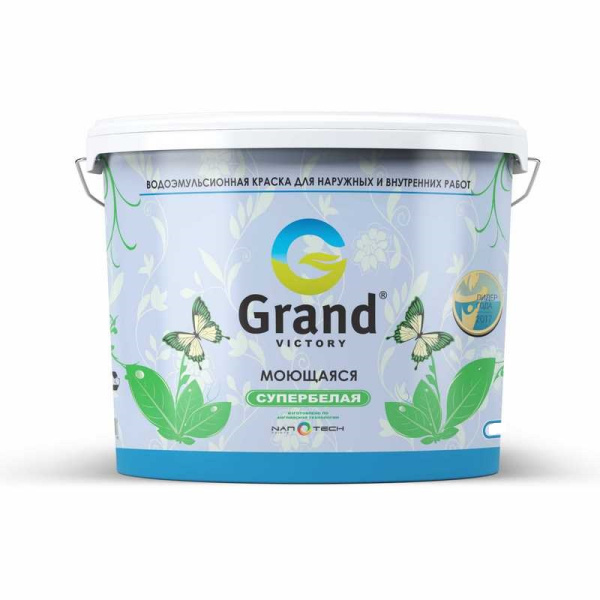Краска "Grand Victory",  для вн. и наруж. работ "Моющаяся 201" 25кг Краска "Grand Victory",  для вн. и наруж. работ "Моющаяся 201" 25кг