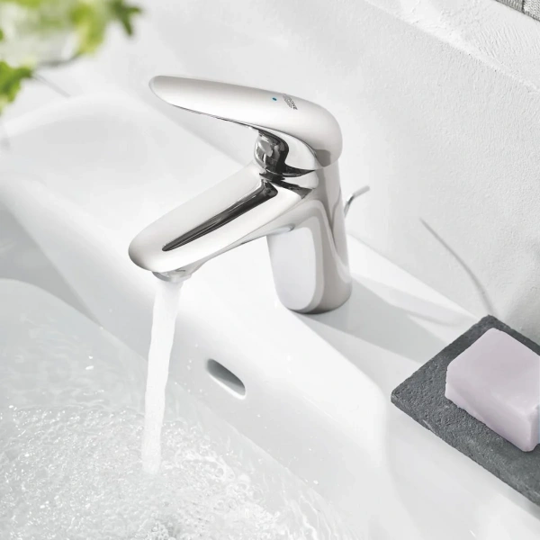 Смеситель д/р  Grohe Wave 2015, однорычажный, хром, донный клапан 32284001