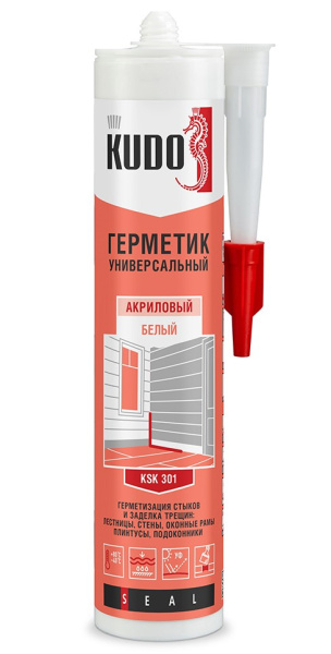 Герметик KUDO акриловый универсальный белый 280 мл