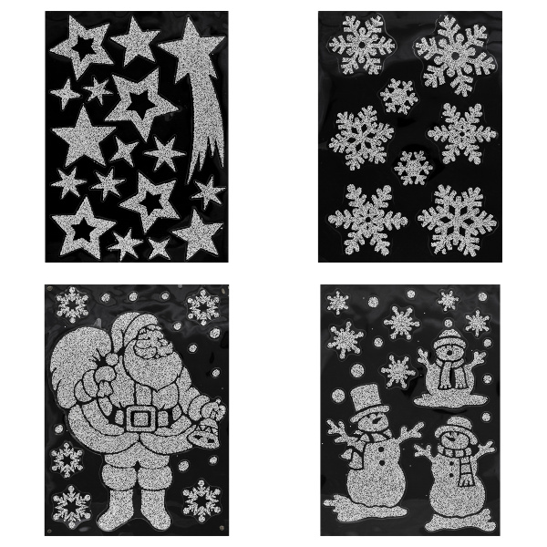 Наклейки на окна Feeric 29х40 см 4 вида в ассортименте 122154