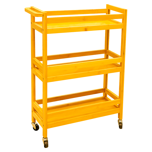 Этажерка 3х ярусная LILE на колесах 51х20х75 см натуральный PRC