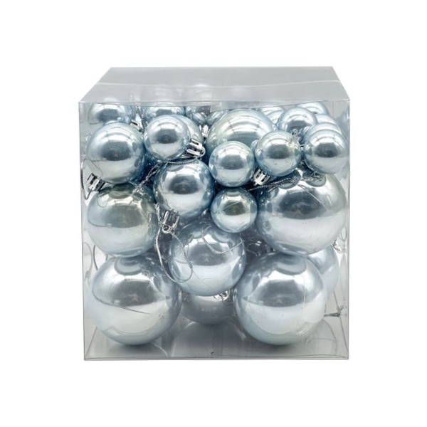 Набор елочных шаров MAGIC TIME 59 штук (6 см-8 шт, 5 см-8 шт, 4см -13 шт, 3 см 30 шт) 15,8х15,8 см г