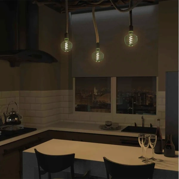 Лампа Gauss LED Filament G125 5W Е27 190lm 1800К green flexible 1012802105