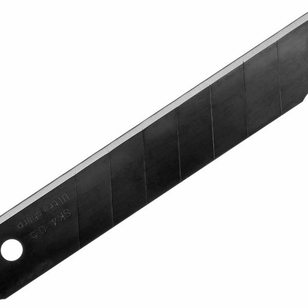 Лезвия, 18 мм, сталь SK4 - 0,5 мм, супер острые, 5 штук// Denzel