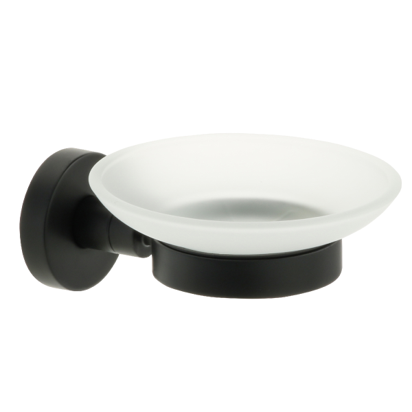 Мыльница стекло FIXSEN "COMFORT BLACK" черная FX-86008