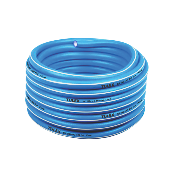 Шланг TULEX 0111-3/4-15 поливочный, армированный 3-х слойный ПВХ, 2.5мм, 3/4"x15м