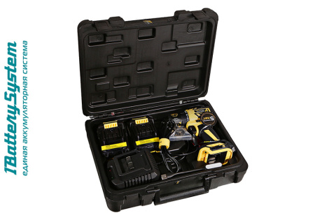 Дрель акк б/щ Hanskonner, HCD2065C 18В, 1BatterySystem,60Нм, пл.патрон, 2х2Ач,кейс