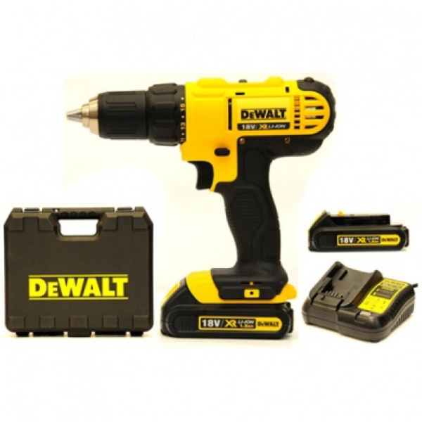 Дрель DeWALT DCD771D2-KS 300В/  0-450/0-1500 об/мин  LiION/18В/2,0 Ач
