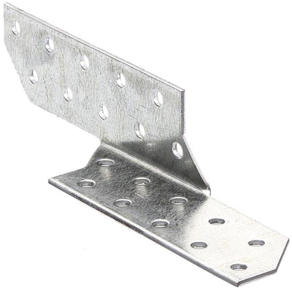 Держатель балки 32х32х210х2,0мм левый (белый цинк 1 шт)
