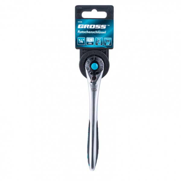 Ключ трещоточный, 120 зубьев 1/4"// Gross