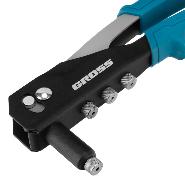 Заклепочник ручной, 260 мм, заклепки 2,4-3,2-4,0-4,8 мм// Gross