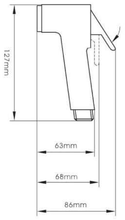 Гигиенический душ с держателем и шлангом 1500, хром VODA VHS01