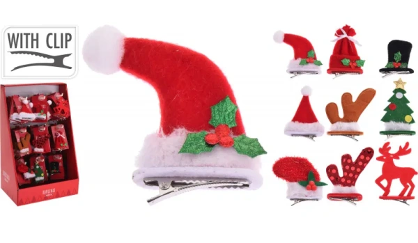 Зажим для волос карнавальный новогодний 9 см AAF201770 К