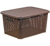 Ящик IDEA РОТАНГ 13л 370х280х190мм коричневый, с крышкой