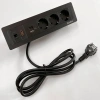 Блок настольный встраиваемый на 3 розетки 200B, USB, Type-C, RJ45, HDMI, чёрный