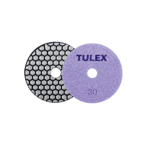 Круг алмазный гибкий шлифовальный TULEX 851011-30 на велкро основе, сухое шлифование, 100мм, P30