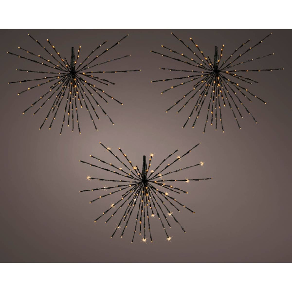 Электрогирлянда подвесная Звезда 3 шт 45 см теплый белый свет кабель 8 м OUTDOOR/INDOOR 492921 Kmg