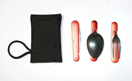 Набор походных столовых приборов (Нож, вилка, ложка) в чехле PRC