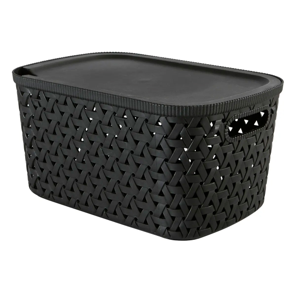 Корзинка с крышкой 5Five Tressy 6,7л 30х20х15,3см черный 209334A Корзинка с крышкой 5Five Tressy 6,7л 30х20х15,3см черный 209334A