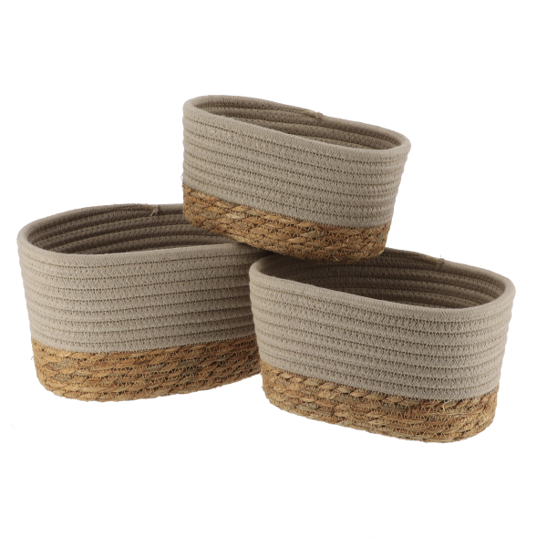 Набор из 3-х корзин Tendance натуральный/коричневый 84164232