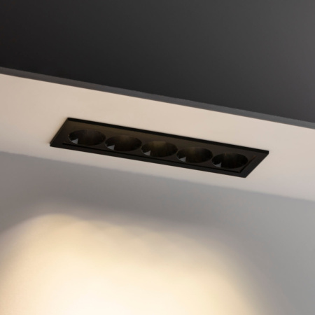 Свет-к встраиваемый, ARTIN, прямоугольный 148х45х55мм LED 10Вт 800Лм 4200К Al черный , Ritter 59939 