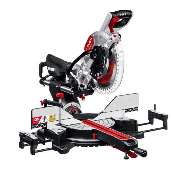 Пила торцовочная ЗУБР  ЗПТ-305-1800 ПЛ  с протяжкой, d 305 х 30 мм, 1800 Вт