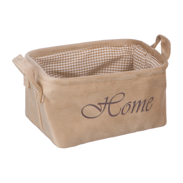 Корзина для хранения Handy Home Велюр 25х19х14 см, бежевый