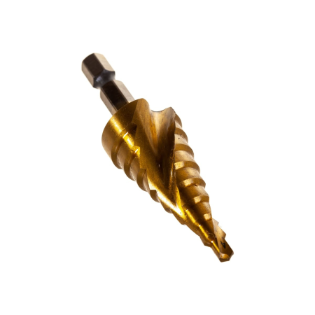 Сверло ступенчатое, 4-6-8-10-12-14-16-18-20 мм, HSS, спиральный проф., шестигр. хвостовик// MATRIX