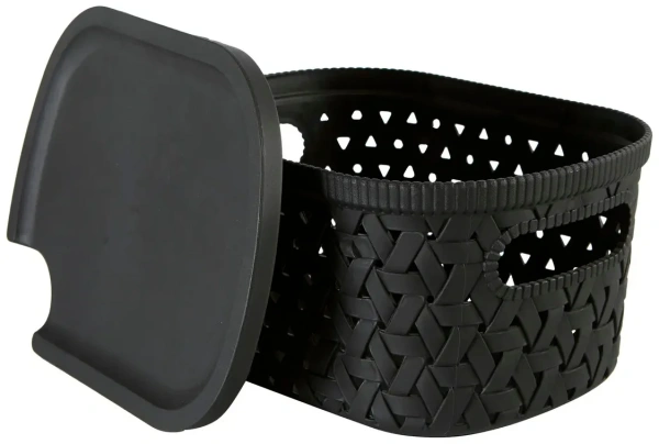 Корзинка с крышкой 5Five Tressy 2,3л 19,9х15х10,1см черный 209334A