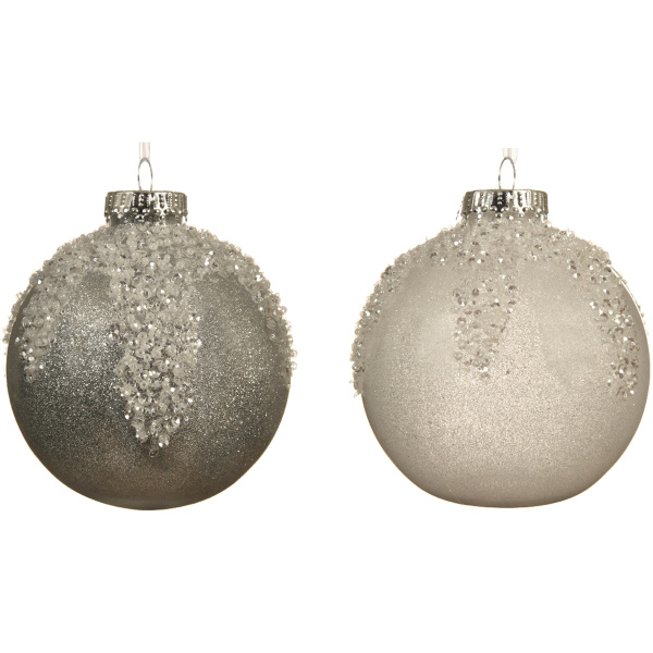 Шар елочный 10 см Лед 2 цвета в ассорт. 025538 Kmg