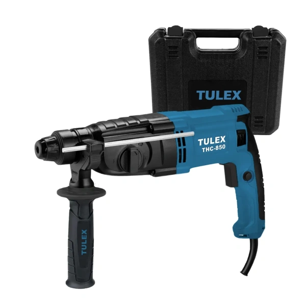 Перфоратор TULEX THC-850, SDS-plus, реверс, 3 Дж, 0-1100 об/мин, 0-4500 уд/мин, 850Вт, кейс