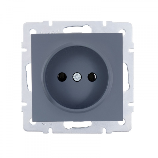 Розетка VESNA 742 3488 121В б/з бакалит графит (механизм)